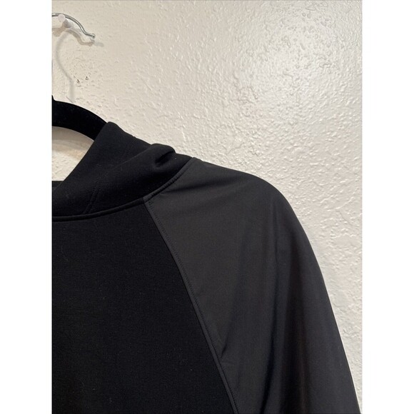 Athleta Get Set Sweatshirt Hoodie Size M Black Soft Athleisure Workout Gym - Picture 3 of 6